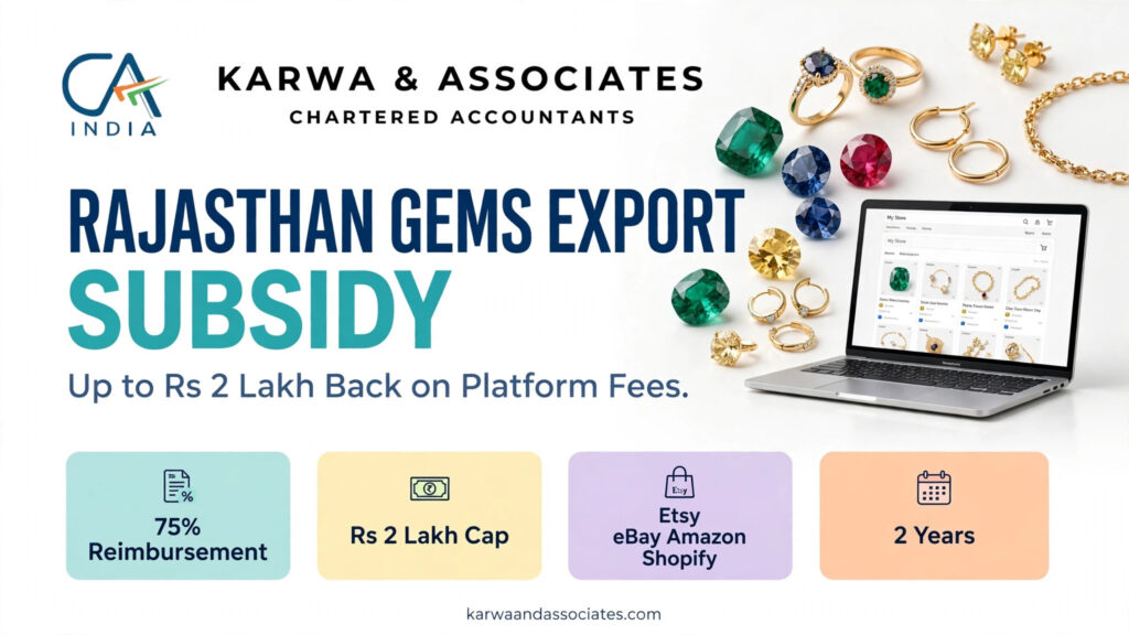 Rajasthan gems export subsidy